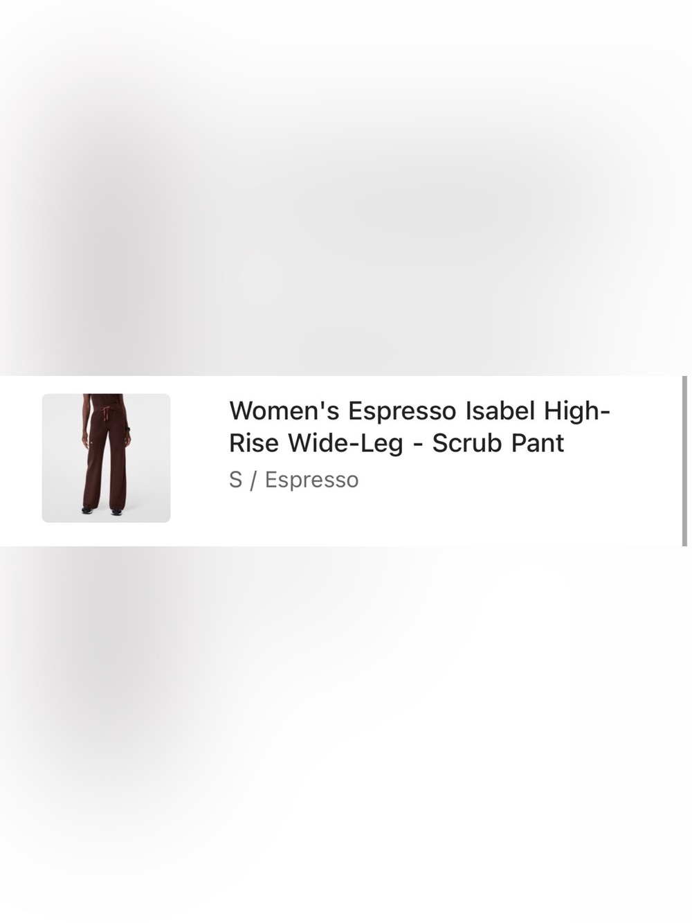 Figs Espresso Isabel Wide leg pants